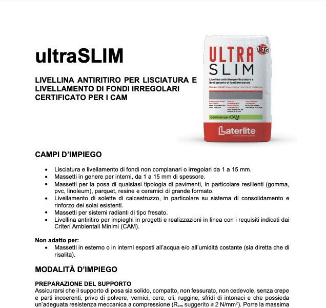 ultraslim scheda tecnica